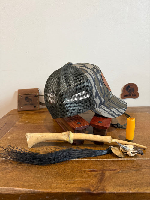 "The Opener" Mossy Oak Bottomland Meshback Short Bill Hunting Hat