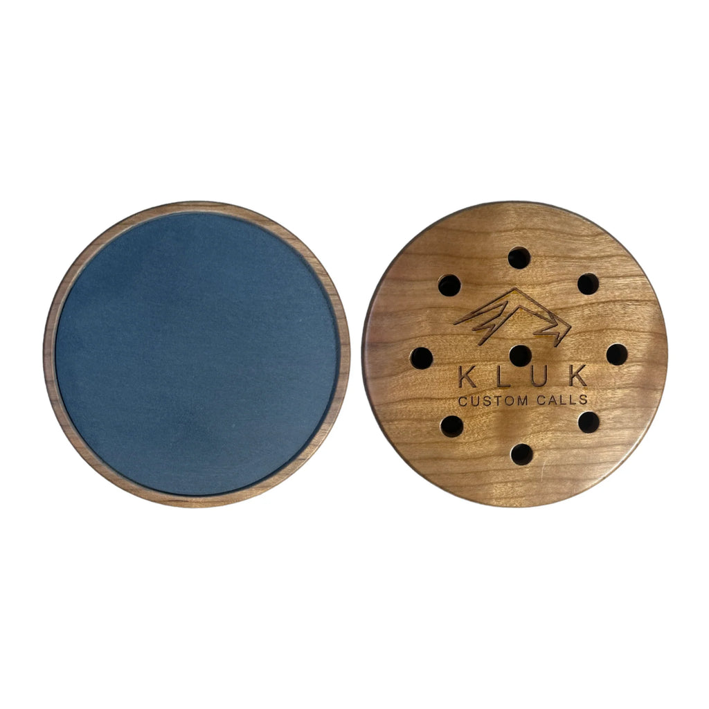 Kluk Custom Calls- Cherry & Grey Slate Turkey Pot Call
